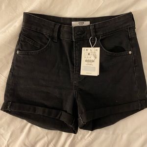 Bershka Black Denim Shorts